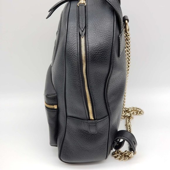 100% Authentic Gucci GG Marmont Black Backpack Bag - Picture 4 of 13